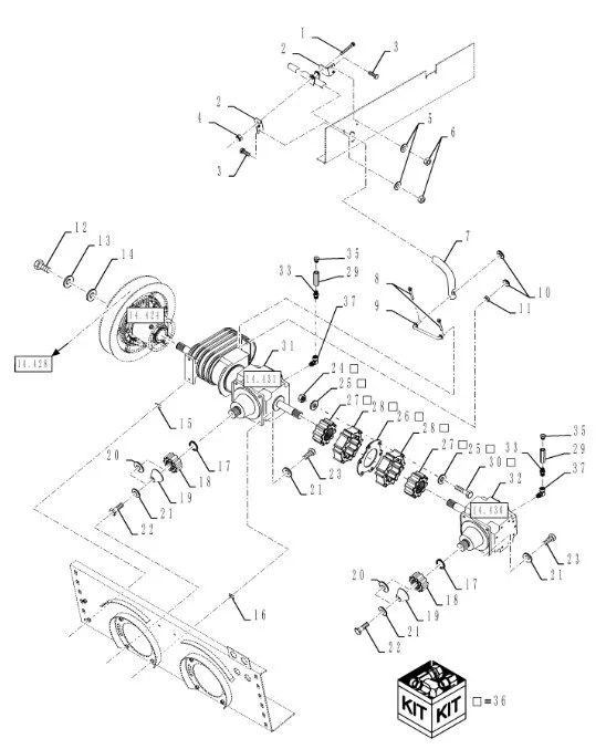 87392583 - коробка привода